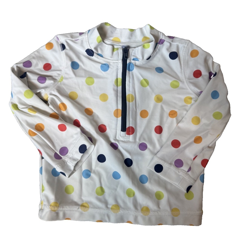 Primary Baby PolkaDot Swim Shirt & Diaper Cover Set Recycled Material Sz 3-6 Mos - Picture 2 of 4